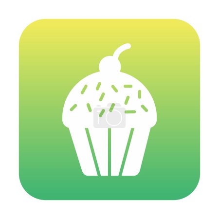 Illustration for Cupcake colorful icon, cupcake clip art, vector illustration - Royalty Free Image