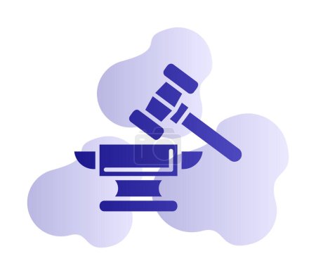 Illustration for Simple  flat  law icon vector illustration - Royalty Free Image