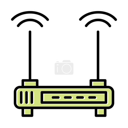 Ilustración de Señal wifi, Router icono del dispositivo de diseño de ilustración de vectores - Imagen libre de derechos