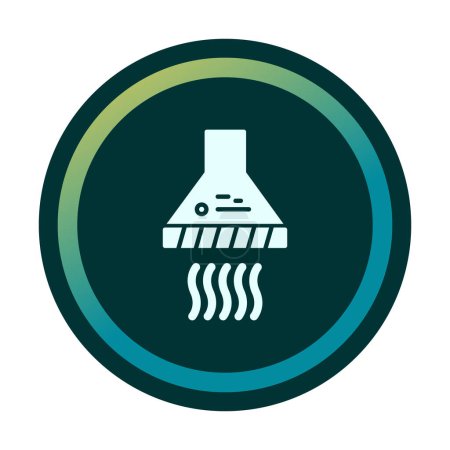 Illustration for Exhaust, extractor hood line icon - Royalty Free Image