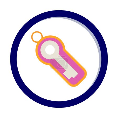 Illustration for Key symbol web icon, vector illustration - Royalty Free Image