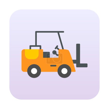 Téléchargez les illustrations : Forklift icon vector. thin line sign. isolated contour symbol illustration - en licence libre de droit