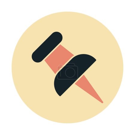 Ilustración de Icono de pin de empuje. Ilustración vectorial - Imagen libre de derechos