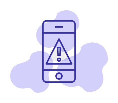 Illustration for Mobile Alert icon vector illustration - Royalty Free Image
