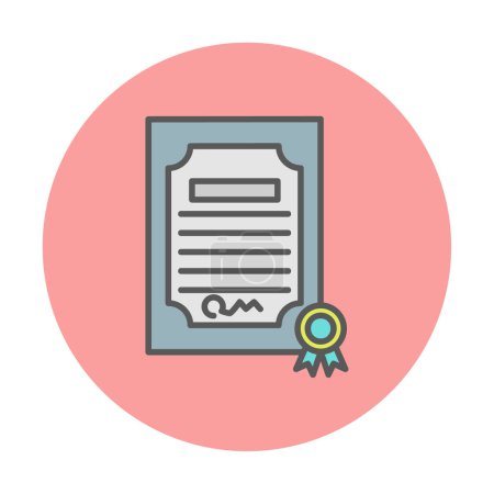 Illustration for Flat certificate icon vector illustration - Royalty Free Image