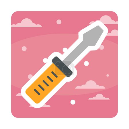 Illustration for Screwdriver icon vector illustration - Royalty Free Image