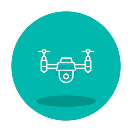 Ilustración de Esquema Ilustración de diseño de icono de dron - Imagen libre de derechos
