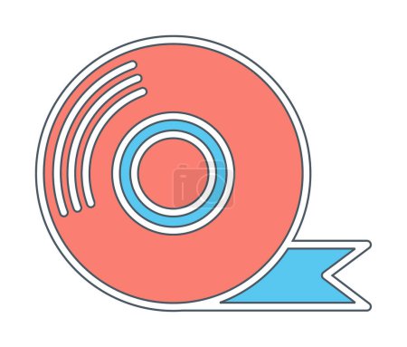 Illustration for Adhesive tape vector flat icon design - Royalty Free Image