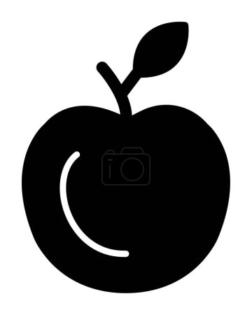 Illustration for Fresh and organic apple fruit, healthy food - Royalty Free Image