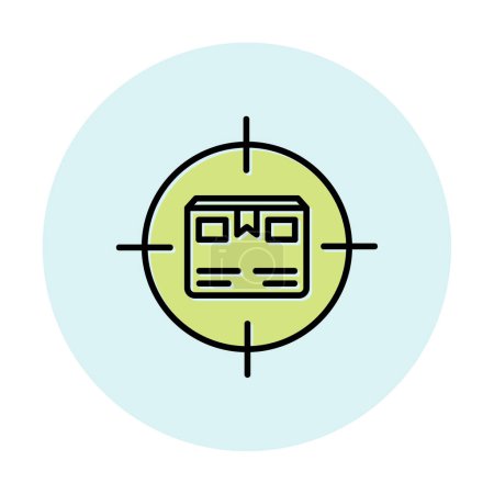 Ilustración de Icono web de seguimiento de paquetes, ilustración vectorial. Símbolo de seguimiento de pedidos, ilustración del logotipo - Imagen libre de derechos