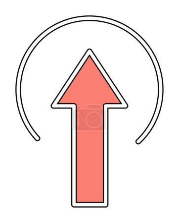 Ilustración de Subir icono signo vector ilustración - Imagen libre de derechos