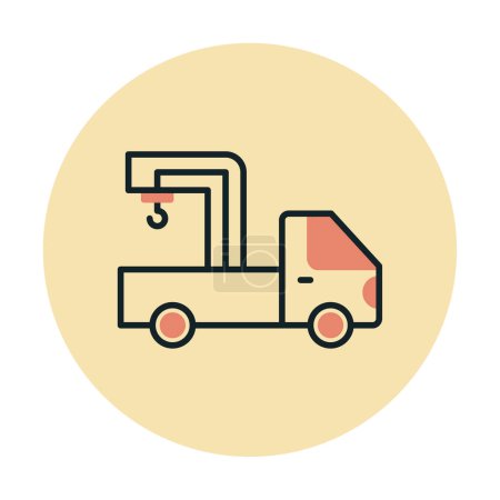 Photo for Crane Truck Icon, Colorful Vector Illustration - Royalty Free Image