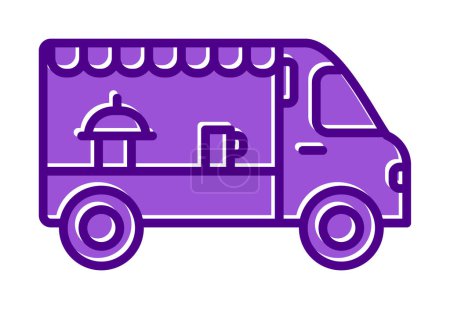 Ilustración de Ilustración vectorial Food Truck sobre fondo blanco - Imagen libre de derechos