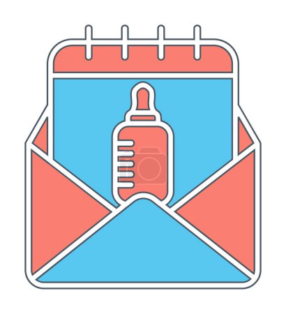 Ilustración de Invitar icono web tarjeta, vector de ilustración - Imagen libre de derechos