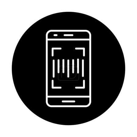 Téléchargez les illustrations : Smartphone moder avec vecteur d'icône Scanner. - en licence libre de droit