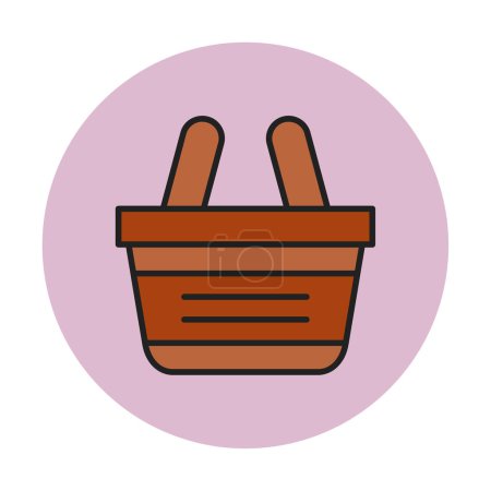 Illustration for Shopping basket icon vector illustration - Royalty Free Image