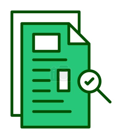 Illustration for Work File Search icon vector illustration - Royalty Free Image