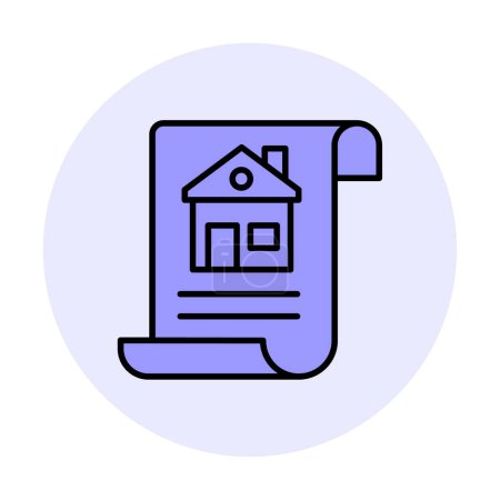 Illustration for House Document icon vector illustration - Royalty Free Image
