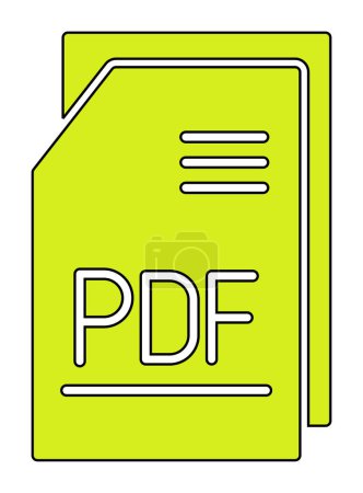 Téléchargez les illustrations : Illustration vectorielle d'icône de format de fichier pdf - en licence libre de droit