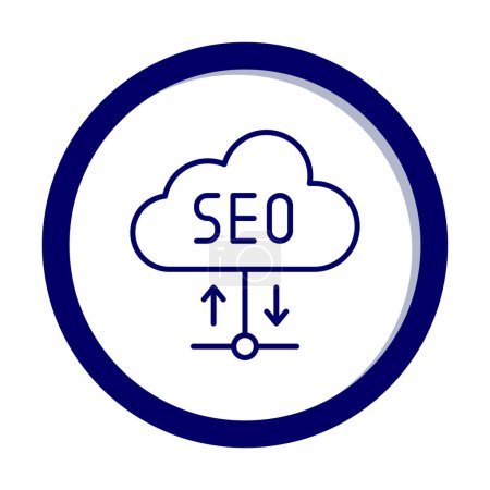 Illustration for Seo cloud vector icon. Cloud Server icon design illustration - Royalty Free Image