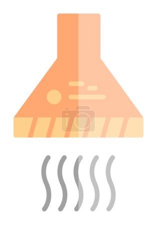 Illustration for Exhaust, extractor hood line icon - Royalty Free Image