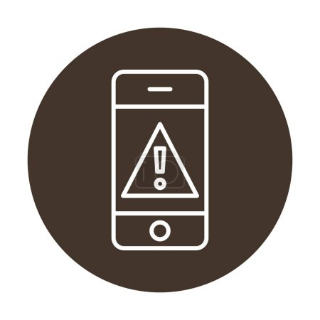 Ilustración de Icono de alerta móvil vector ilustración - Imagen libre de derechos