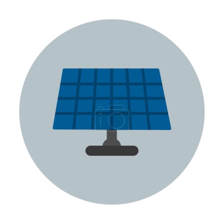 Illustration for Solar energy flat icon - Royalty Free Image