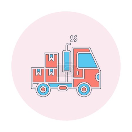 Ilustración de Ilustración vectorial del icono del camión de reparto - Imagen libre de derechos