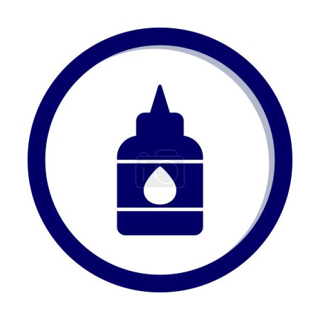 Illustration for Liquid glue bottle icon vector illustration, glue logo concept - Royalty Free Image