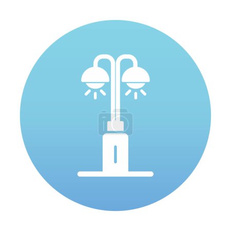 Téléchargez les illustrations : Illustration vectorielle de l'icône de lampe de parc - en licence libre de droit