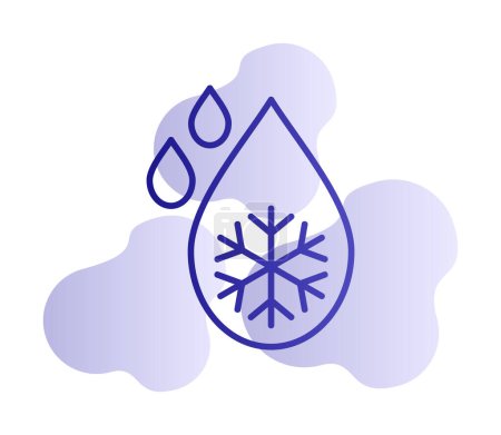 Descongelación icono vector ilustración