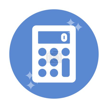 Illustration for Calculator icon, colorful illustration on white background - Royalty Free Image