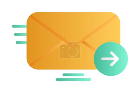 Illustration for Envelope, mail icon vector illustration - Royalty Free Image
