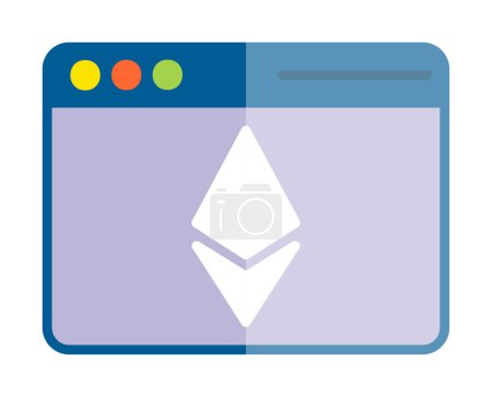 Illustration for Ethereum Browser icon, vector style - Royalty Free Image