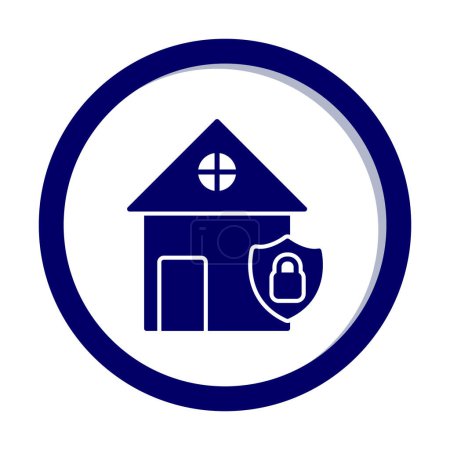 Ilustración de Icono de seguridad de la casa, ilustración vectorial - Imagen libre de derechos
