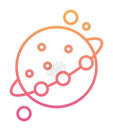 Illustration for Planets icon, vector illustration - Royalty Free Image