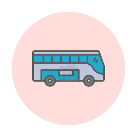 Téléchargez les illustrations : Bus icône conception logo modèle - en licence libre de droit