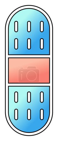Illustration for Flat  Bandage Plaster  icon vector illustration - Royalty Free Image