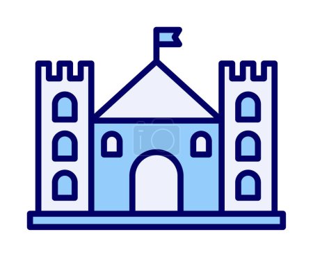 Illustration for Castle icon. vector illustration - Royalty Free Image
