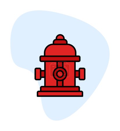 Ilustración de Ilustración vectorial del icono moderno de la boca de incendios - Imagen libre de derechos
