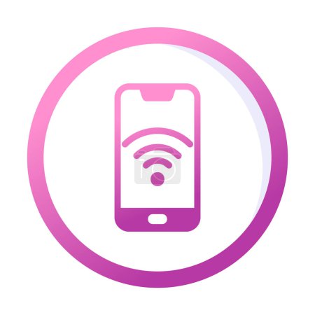 Illustration for Smartphone wifi. web icon simple illustration - Royalty Free Image