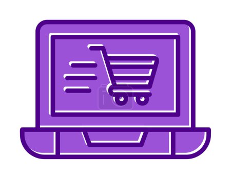 Photo for Ecommerce icon on screen vector illustration - Royalty Free Image