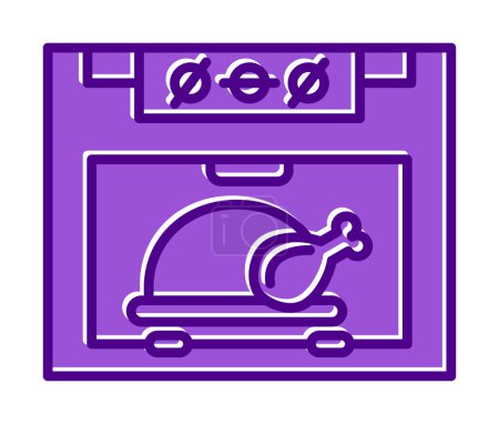 Téléchargez les photos : Illustration vectorielle du poulet au four - en image libre de droit