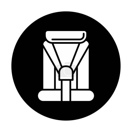 Illustration for Vector illustration of Car Seat baby icon - Royalty Free Image
