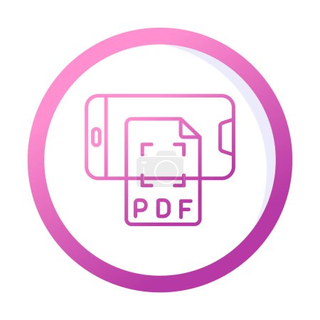 Illustration for Pdf file format icon vector illustration - Royalty Free Image