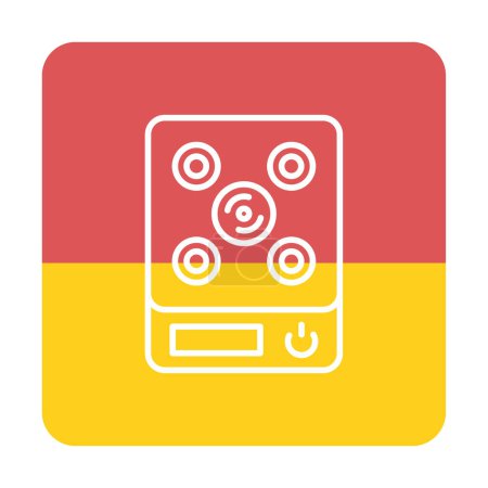 Induction Stove icon vector illustration