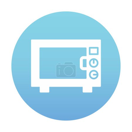 Illustration for Microwave icon, vector illustration simple design - Royalty Free Image