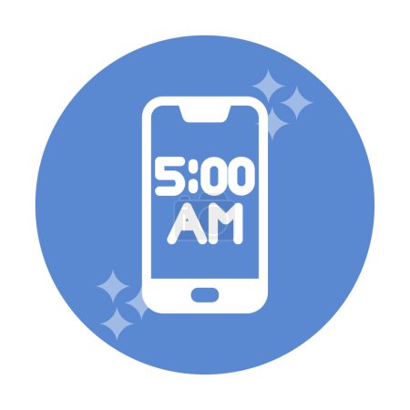 Ilustración de Smartphone Alarma icono vector ilustración - Imagen libre de derechos