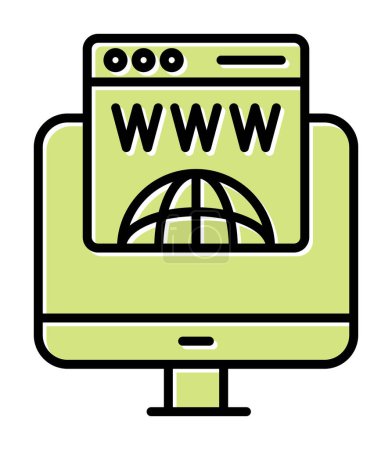 Illustration for Domain Registration web icon vector illustration - Royalty Free Image