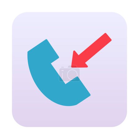 Ilustración de Icono de llamada telefónica, ilustración vectorial diseño simple - Imagen libre de derechos